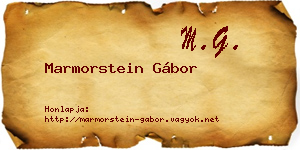 Marmorstein Gábor névjegykártya